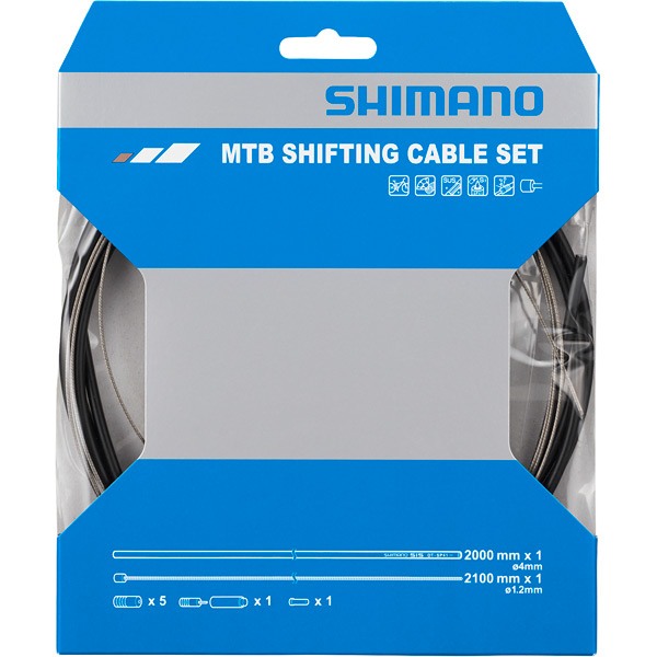 Shimano MTB gear cable set for rear only, stainless steel inner