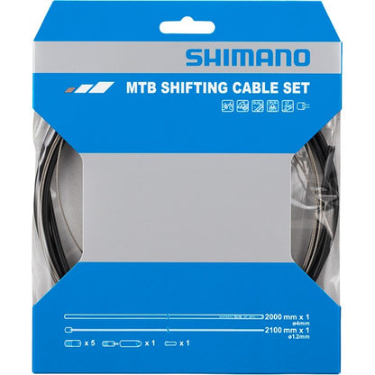 Shimano MTB gear cable set for rear only, stainless steel inner