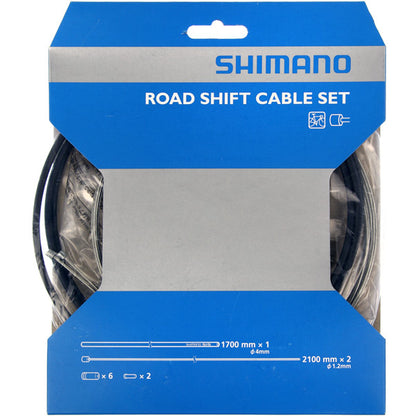 Shimano Road gear cable set, steel inner wire, SIS outer and outer caps