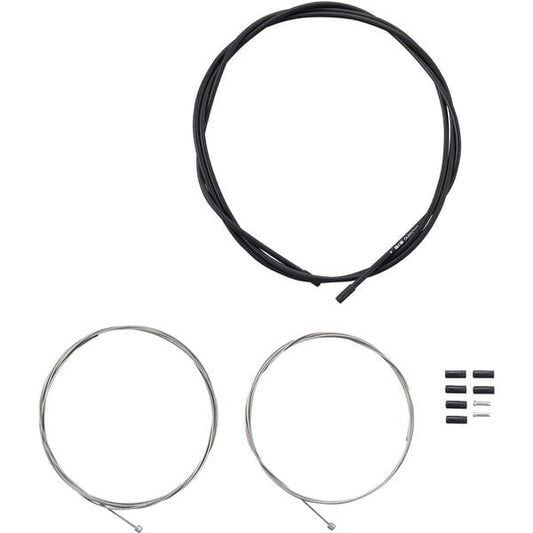 Shimano Road gear cable set, steel inner wire, SIS outer and outer caps