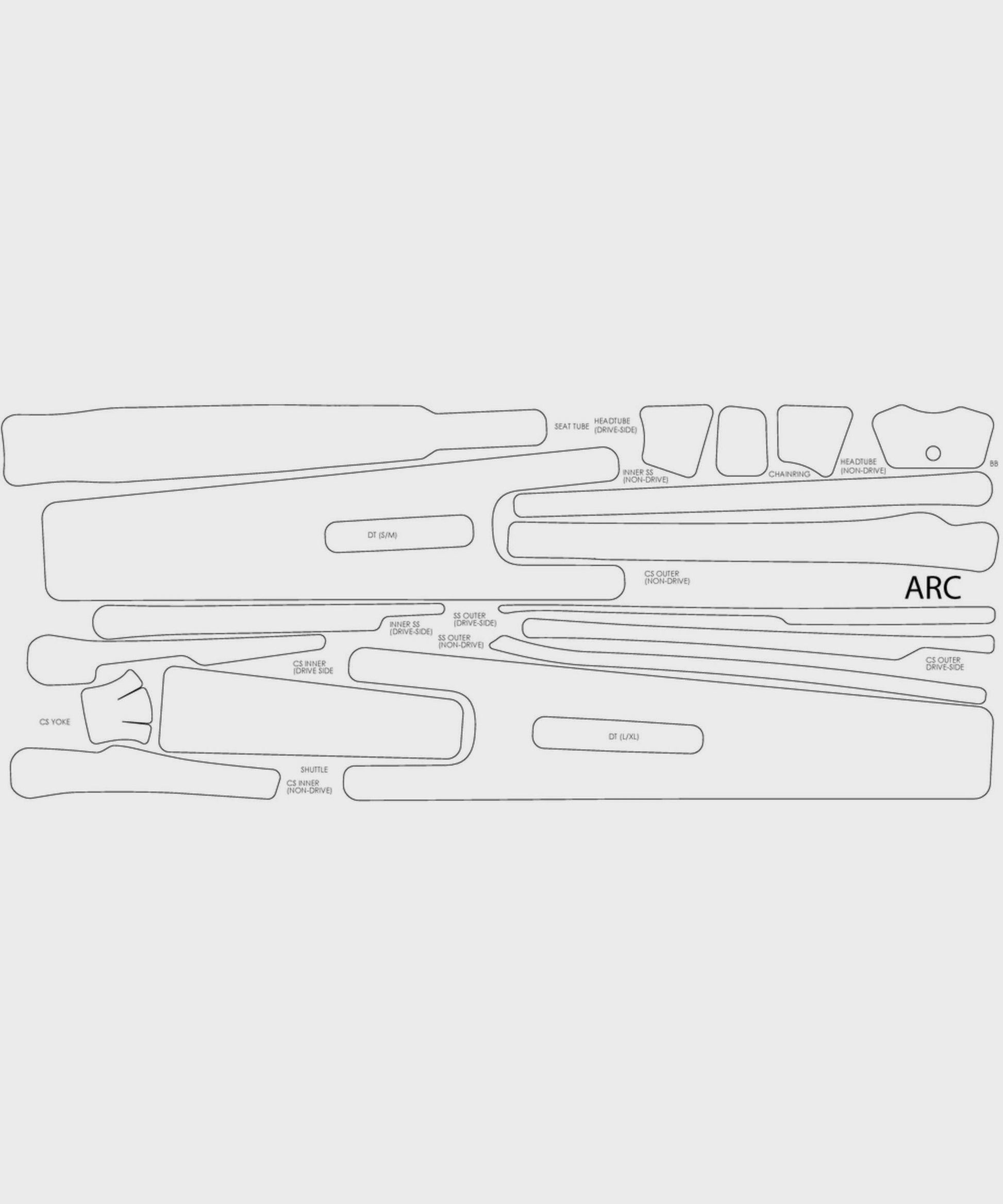 Yeti Cycles Yeti Frame Protector Sheet ASR 2016