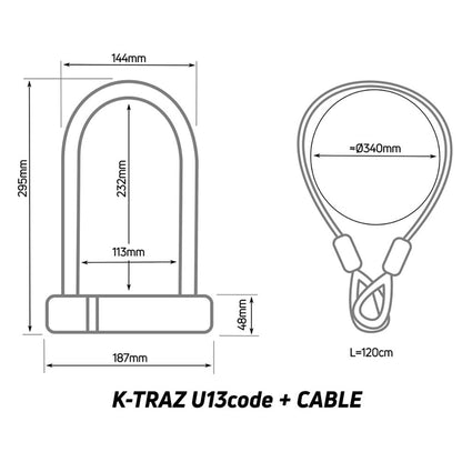 Zefal K-Traz U13 Code + Cable U-Lock