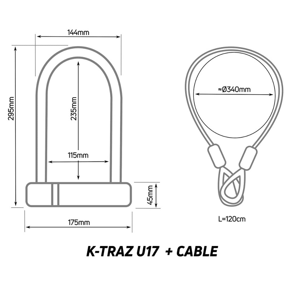 Zefal K-Traz U17 Cable U-Lock