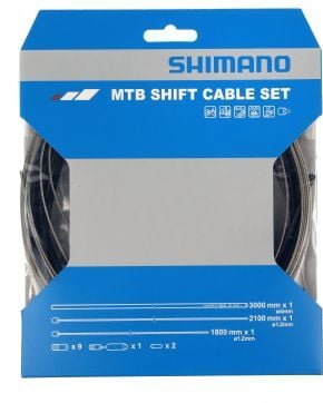 Shimano Road Gear Cable Set With Ptfe Coated Inner Wire High Tech Grey 19.99 Cables Cyclestore