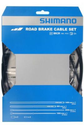 Shimano Road Brake Cable Set With Sil-tec Coated Inner Wire Black
