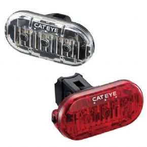 Cateye Omni 3 Led Front And Rear Lightset - All new LED LightSet with 3 powerful LEDs and 180 degree visibility.