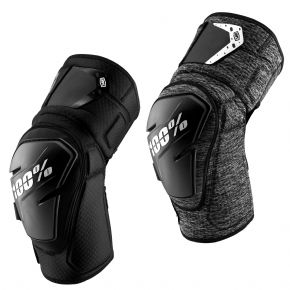 Image of 100% Fortis Knee Guard 2 S/ M - Grey Heather/ Black