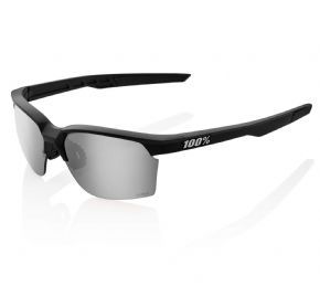 Image of 100&#37; Sportcoupe Glasses Matte Black/hiper Silver Mirror Lens
