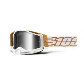 Image of 100&#37; Racecraft 2 Mirror Lens Goggles Mayfair/Silver Mirror Lens Mayfair/Silver Mirror Lens