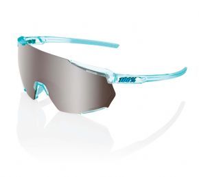 Image of 100&#37; Racetrap 3.0 Sunglasses Translucent Mint/hiper Silver Mirror Lens