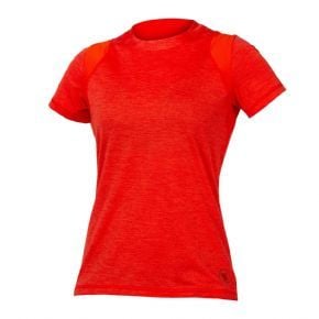 Image of Endura Singletrack Womens Short Sleeve Jersey Paprika