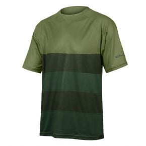 Endura Singletrack Core Short Sleeve Tee Olive Green - Lightweight Trail Tech Tee