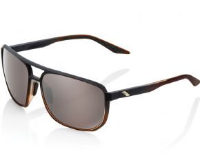 Image of 100&#37; Konnor Sunglasses Matte Translucent Brown Fade/hiper Silver Mirror Lens