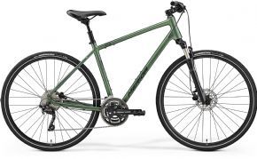Image of Merida Crossway 300 700c Sports Hybrid Bike Medium - Green/Dark Green