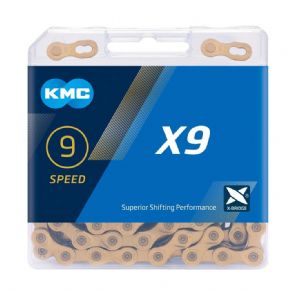 Kmc X9 Ti-n Gold 114l 9 Speed Chain - 