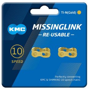 Kmc Missinglink Ti-n Gold 10 Speed Joining Links - 