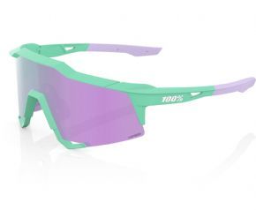 100% Speedcraft Sunglasses Soft Tact Mint/hiper Lavender Lens 