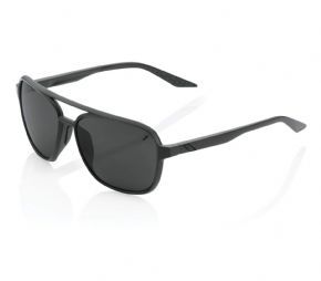 100% Kasia Sunglasses Matte Black/black Mirror Lens