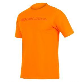 Endura One Clan Carbon T-shirt Pumpkin - Lightweight Trail Tech Jersey with casual appeal