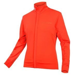 Endura Womens Xtract Roubaix Long Sleeve Jersey Hi Viz Coral