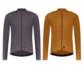 Image of Shimano Element Thermal Dwr Long Sleeve Jersey Large - Bronze