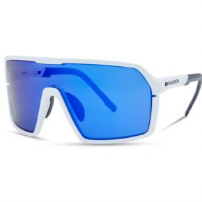 Madison Crypto Sunglasses 3 Lens Pack Gloss White/blue Mirror Lens