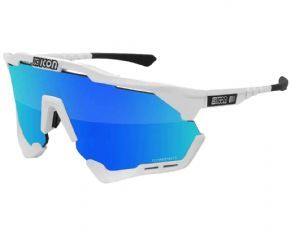 Scicon Sports Aeroshade XL Multimirror Sunglasses Gloss White/Multimirror Blue - 