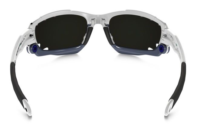 Oakley Racing Jacket Sunglasses Polished White/ Fire Iridium And Black ...