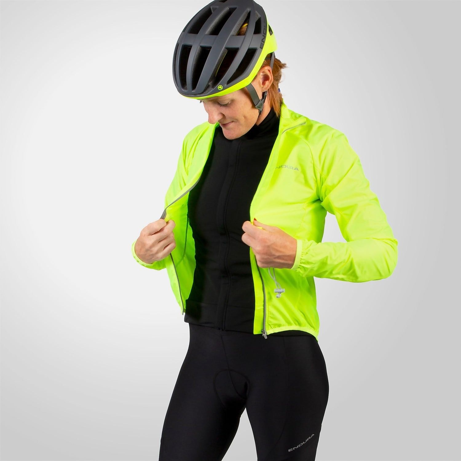 Endura Pakajak Womens Windproof Packable Shell Jacket HIVIZ Yellow