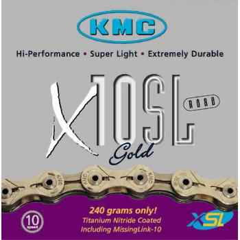 kmc 10 speed chain gold