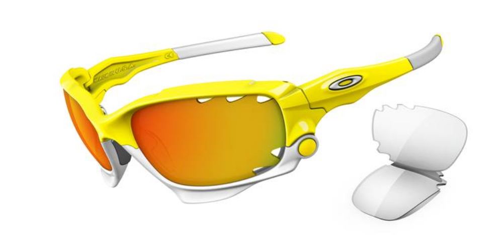 Oakley Jawbone Sunglasses Lemon Peel/fire Irid Clear 04-215 - £94.98 | Oakley Jawbone | Cyclestore
