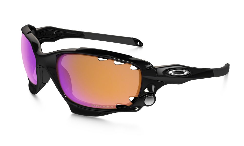 Oakley Racing Jacket Vented Sunglasses Polished Black/ Prizm Trail 