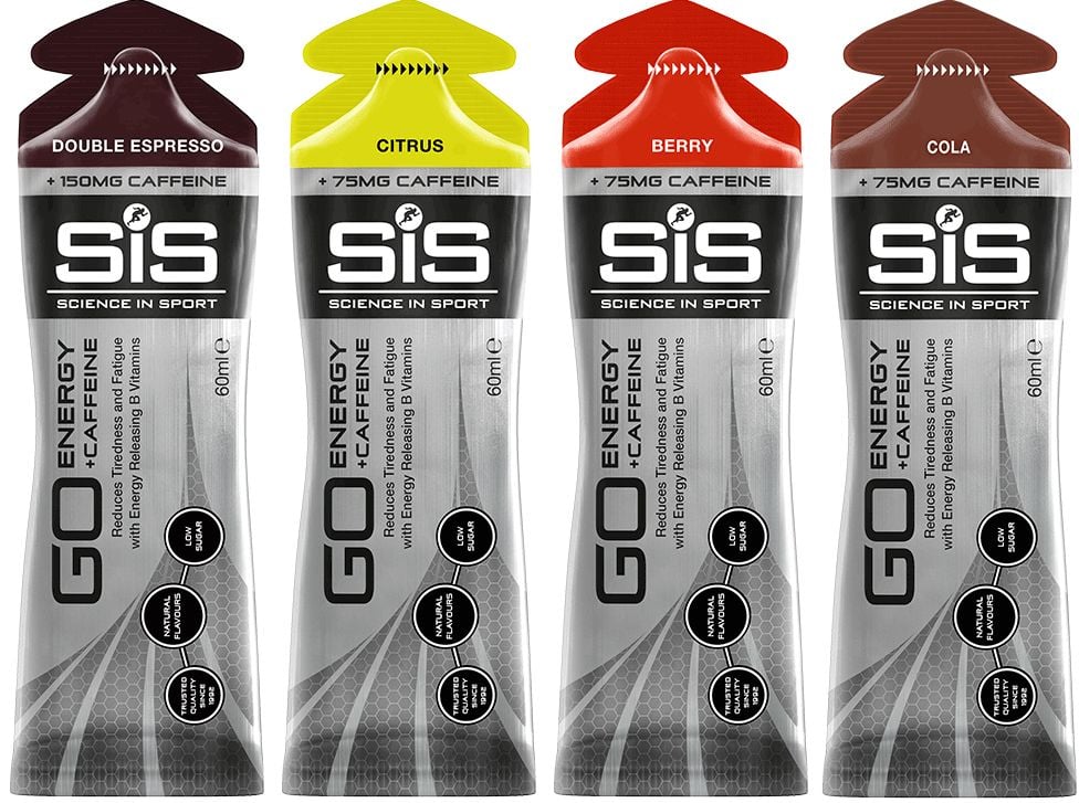 Science IN Sport GO Energy + Caffeine Gel 60ml 6 Pack £11.35 Energy food Cyclestore