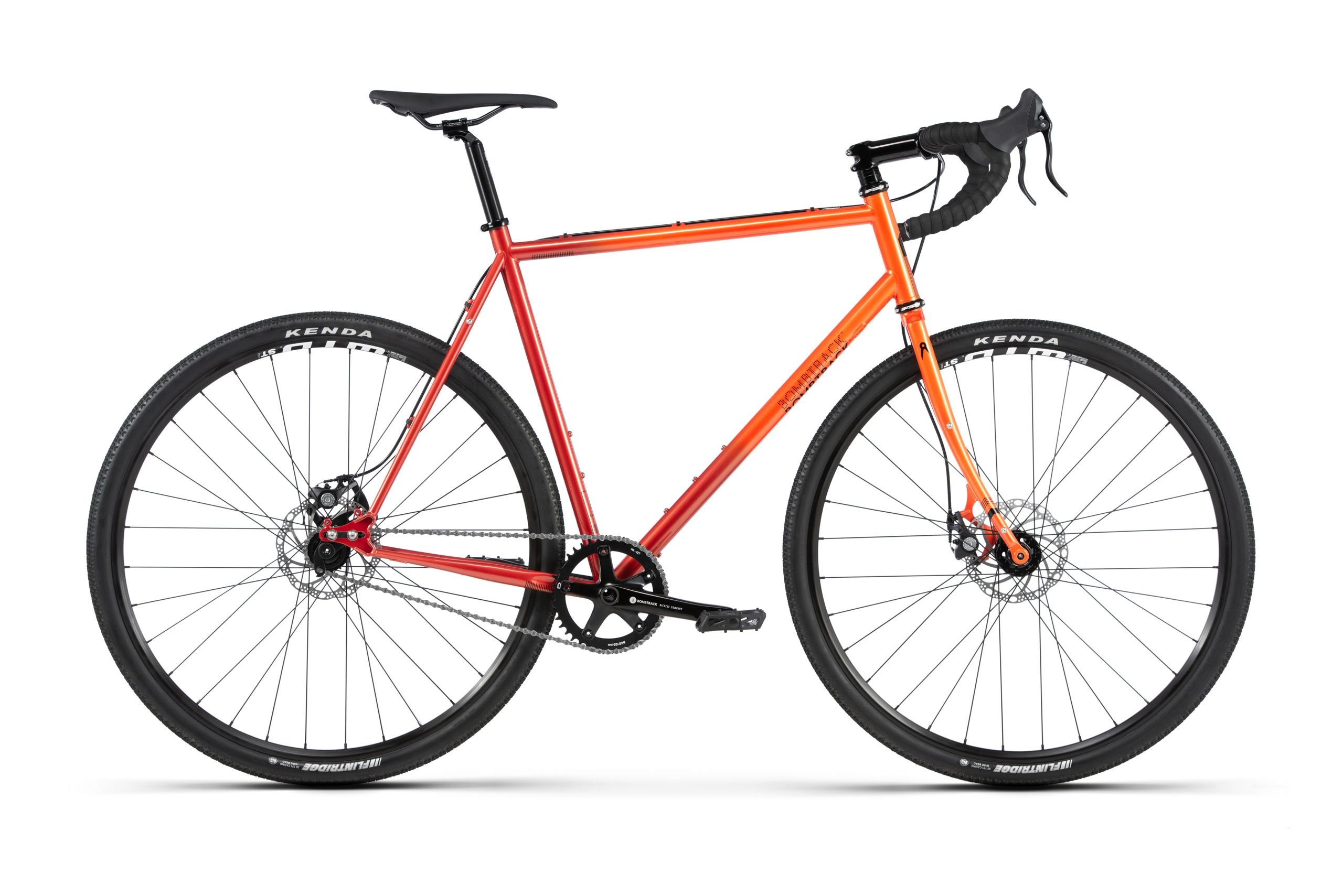orange hybrid bike
