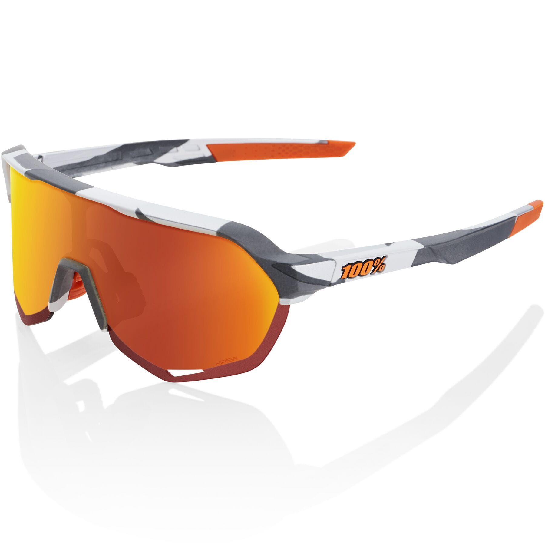 100% S2 Sunglasses Soft Tact Grey Camo/hiper Red Mirror Lens - £89.98 ...