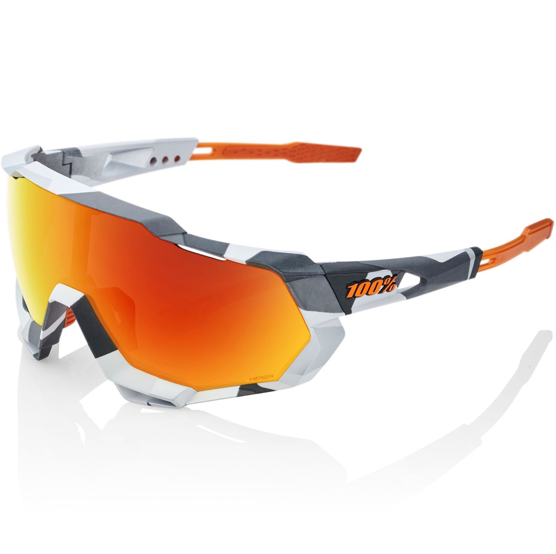 100% Speedtrap Sunglasses Grey Camo/hiper Red Mirror Lens - £134.99 ...