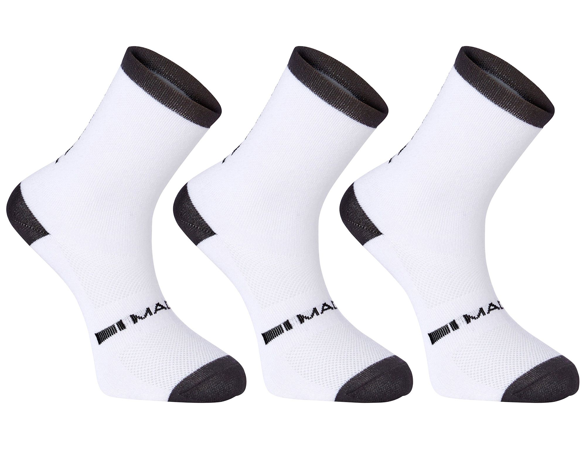 Madison Freewheel Coolmax Mid Sock Triple Pack White - £9.98 | Socks ...