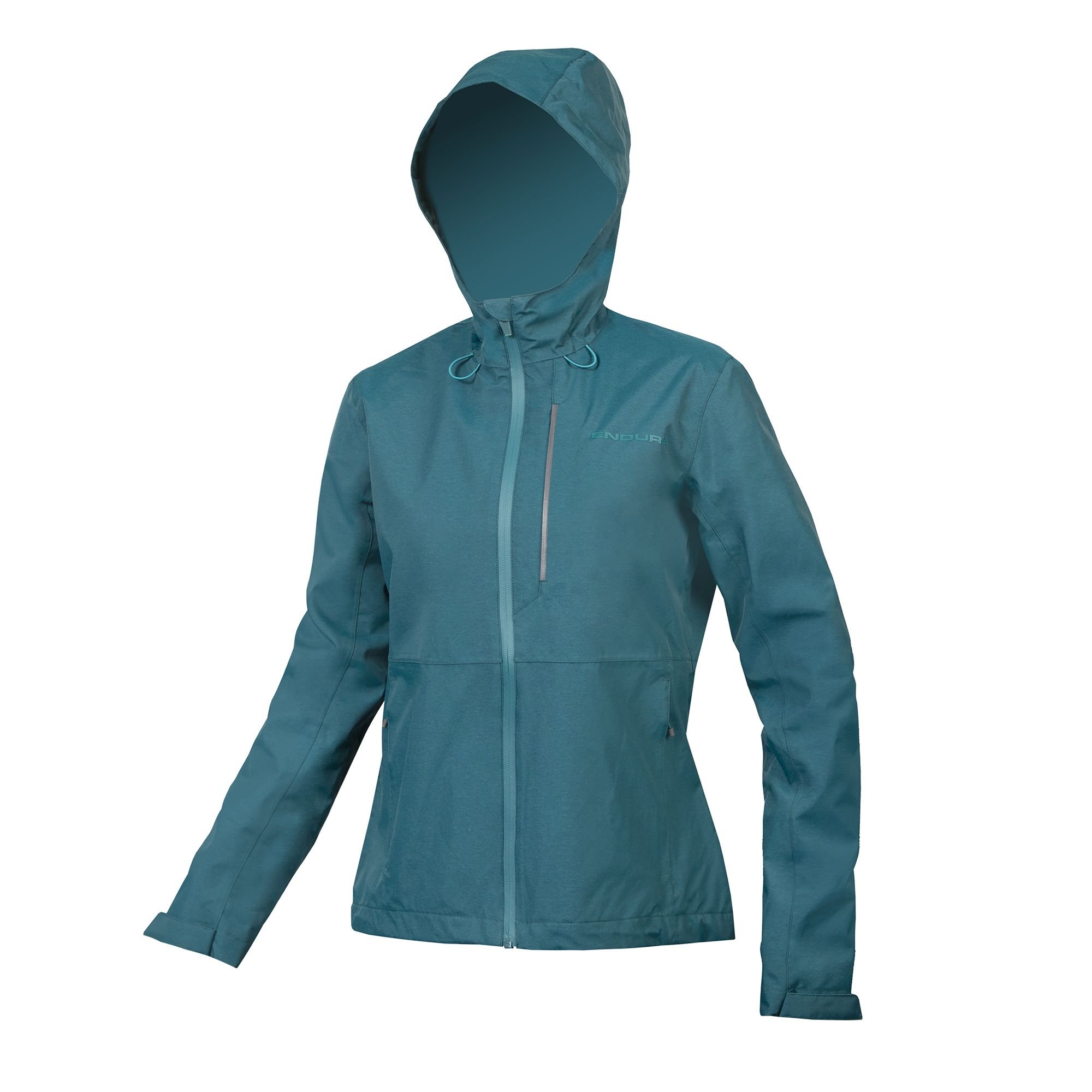 Endura Womens Hummvee Waterproof Hooded Jacket Deep Teal 65.99 Jackets Waterproof Cyclestore