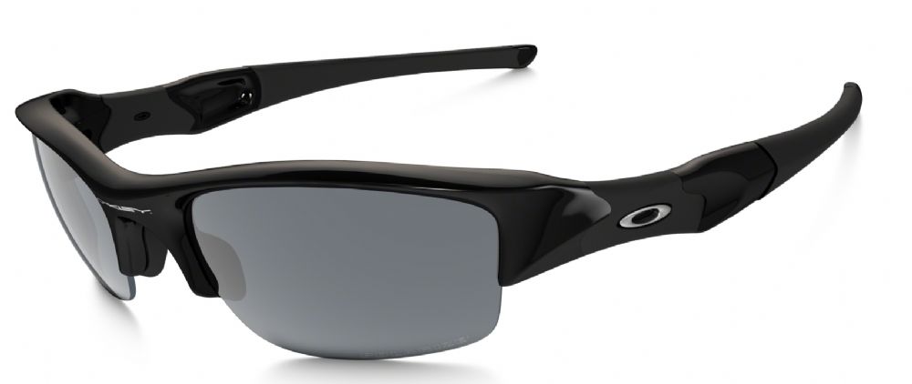 Oakley Flak Jacket Sunglasses Jet Blk/ Blk Iridium Polarized 12-900 - £ ...